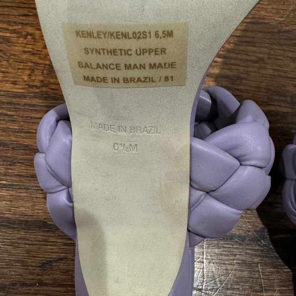 Steve Madden Kenley Vegan Leather Braided Heel Sandals, Purple, Size 6.5 - Picture 8 of 8